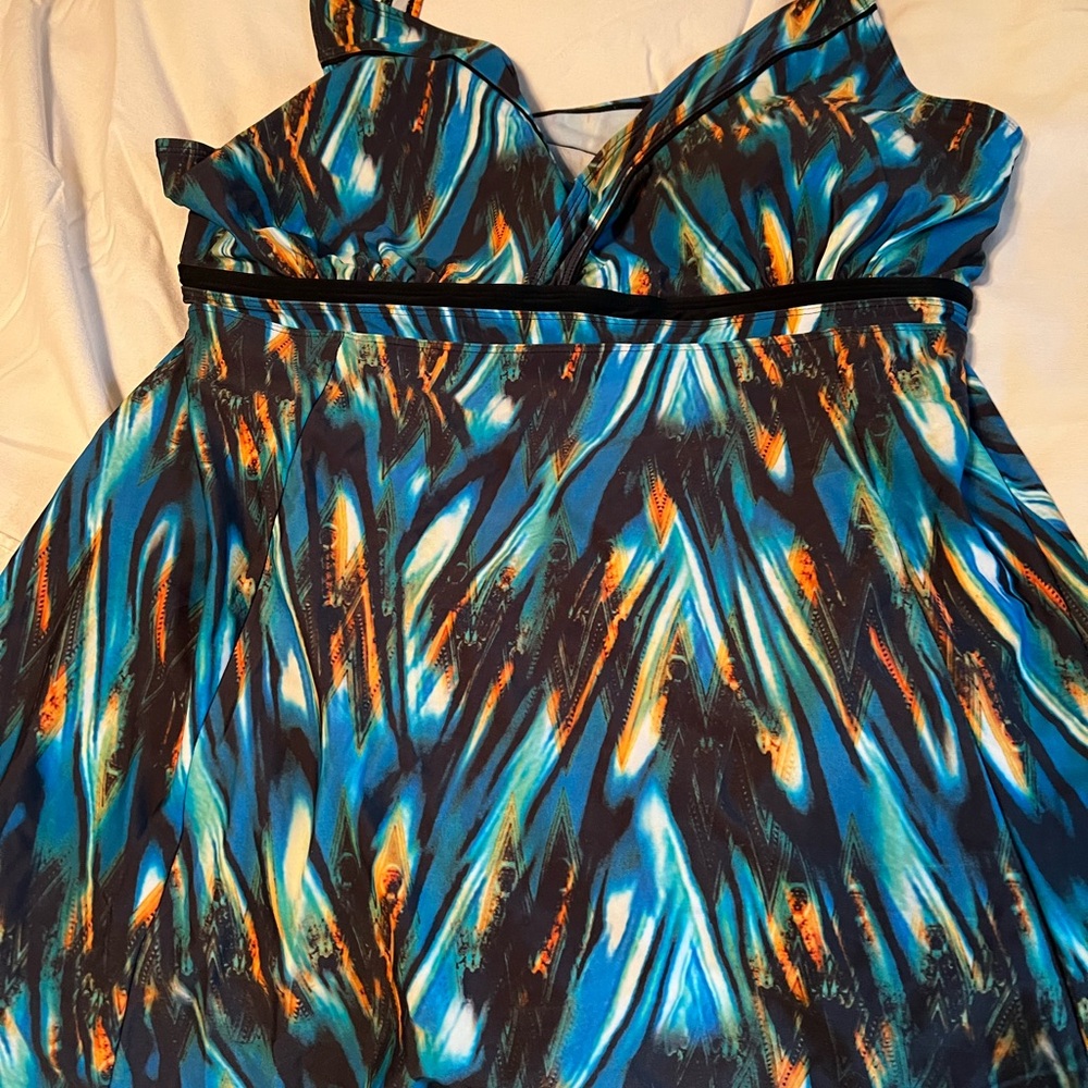 Septangle one piece bathing suit, plus size